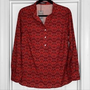 New! Sheilay Damask Print Tunic Blouse